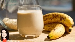 Banana Oatmeal Smoothie  Easy Vegan Breakfast Recipe [upl. by Rednirah]