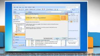 Outlook 2007 Diagnose and repair using Office Diagnostics [upl. by Pironi408]