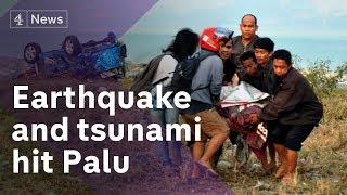 Earthquake and tsunami strike Indonesia killing hundreds [upl. by Gretchen]