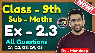 Class 9 Maths Ex 23 Q1 to Q5  Chapter 2 Polynomials  NCERT  MKR [upl. by Jackquelin]