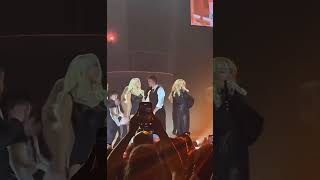 Sabrina Carpenter and Christina Aguilera onstage tonight at LA Short n Sweet sabrinacarpentertour [upl. by Anaujik]