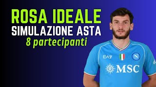 LA ROSA IDEALE AL FANTACALCIO  Simulazione Asta Lega a 8  Guida allAsta del Fantacalcio 202425 [upl. by Tito]