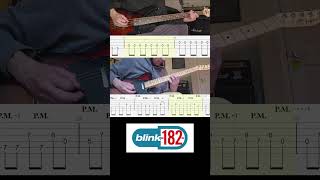 BLINK 182  Enthused  Guitar and Bass Cover with Tabs [upl. by Anerb]