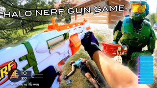 NERF GUN GAME  HALO EDITION Nerf First Person Shooter [upl. by Holman]