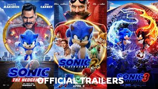 Sonic The Hedgehog 1 2 And 3 Official Trailers The ADVENTURE So Far [upl. by Htial47]