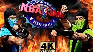 NBA Jam TE ARCADE Playthrough  Mortal Kombat vs Sacramento Kings 4K60fps [upl. by Dweck]