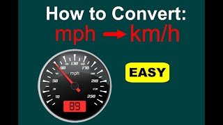 How to Convert mph to kmh mph to kph EASY [upl. by Dnumyar513]