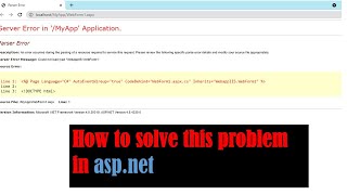 HOW TO SOLVE THIS ERROR IN SIMPLE WAY Server Error in ASPNET ApplicationClever Learning [upl. by Senoj]