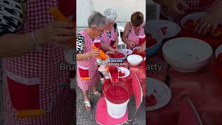 Italian grannies making passata nonna tomatosauce italianfood [upl. by Innoc110]