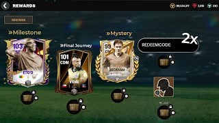 2x REDEEM CODES HOW TO COMPLETE ALL EVENTS FREE ICONS IN FC MOBILE [upl. by Pam]