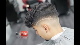 BARBER TUTORIAL  FADE W CURLS  HARD PART [upl. by Wyatan315]