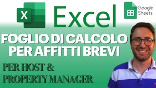 Foglio EXCEL per Affitti Brevi  x Host amp Property Manager [upl. by Arica]