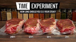 Sous Vide Steak TIME EXPERIMENT  How long should you cook your STEAK [upl. by Haem]