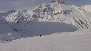 Skiing down the Arcelle run in Val DIsere December 2018 [upl. by Heber]