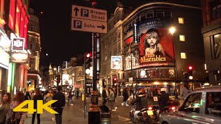 London Walk Shaftesbury Avenue  Theatre District【4K】 [upl. by Yatnohs]