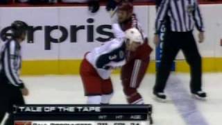 Marc Methot vs Paul Bissonnette Dec 21 2009 [upl. by Orravan456]