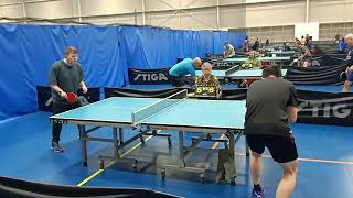 2024 NSW veterans table tennis div 2 Hondy Liu vs Sam Miller set one [upl. by Lainahtan]