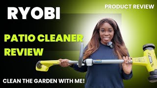 RYOBI Patio cleaner with wire brush Review  Watch ME clean the garden [upl. by Martijn181]