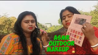 ASMR Doing your Makeup in Outdoor [upl. by Trahern]