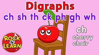 Digraphs  ch sh th ck ph gh wh  Rock N Learn Phonics Songs [upl. by Arundell]