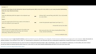 Eaton Enterprises uses the wagebracket method to determine federal income tax withholding [upl. by Zoe330]