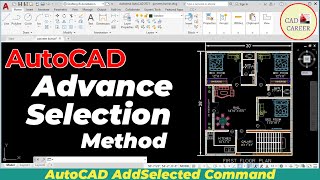 AutoCAD ADVANCE Selection Method  ADDSELECTED COMMAND  AutoCAD 2021 [upl. by Donnell]