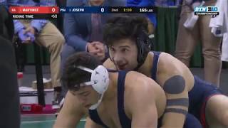 165 LBS 1 Isaiah Martinez ILL vs 3 Vincenzo Joseph PSU  2018 B1G Wrestling Championships [upl. by Nnaeinahpets468]