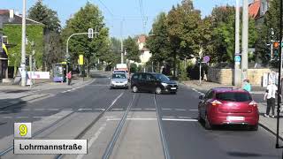 Straßenbahn Dresden 2020 Linie 9 [upl. by Nahsin]