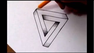 How To Draw The Impossible Triangle  Optical Illusion [upl. by Gherardo240]