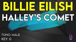 Billie Eilish  Halleys Comet  Karaoke Instrumental  Male [upl. by Kezer877]