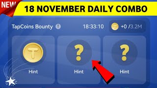 18 November TapCoin Daily Combo Today  TapCoin Daily Bounty 18 November [upl. by Sansone363]