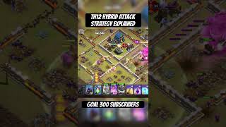 Th12 Hybrid Attack Strategy in Clash of Clans  PJ GAMING clashofclans pjgaming shorts [upl. by Horowitz]