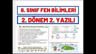 8 Sınıf Fen Bilimleri 2 Dönem 2 Yazılı Soruları [upl. by Akenit]