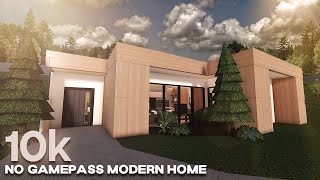 10k No Gamepass Modern Home  Roblox  Bloxburg House build  Speedbuild [upl. by Zednanreh]