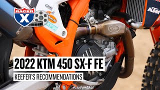 Important Mods For Your 20225 KTM 450 SXF Factory Edition  Kris Keefers Recommendations [upl. by Nirroc399]