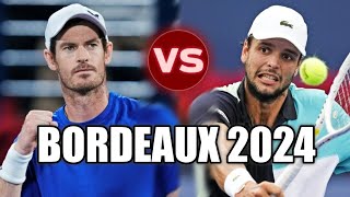 Gregoire Barrere vs Andy Murray BORDEAUX 2024 Highlights [upl. by Abisha]