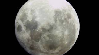 Supermoon through a Celestron C90 MAK telescope [upl. by Ninon866]