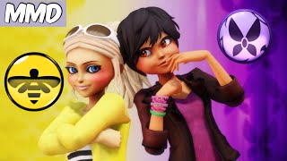 MMD Miraculous Ladybug S5 NEW BEST FRIENDS Cérise x Chloé DUET TRANSFORMATION animation [upl. by Eatnod]