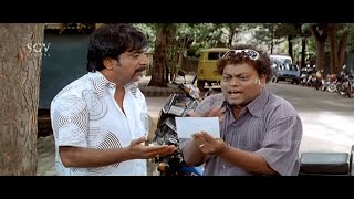 Om Prakash Rao Searching Ganesh and Darshan  Best Kannada Comedy Scenes of Sadhu Kokila [upl. by Ayotyal17]