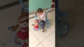 How to learn riding a bicycle 🚲 by cute little baby Manju Choudhary Udtapanchi123 cutebaby [upl. by Orren]