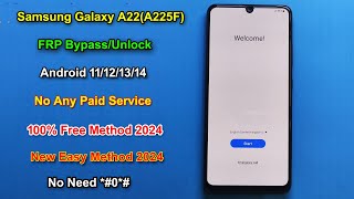 Samsung Galaxy A22 A225F FRP Bypass Android 1213  GmailGoogle Lock Remove Samsung A22 A225F [upl. by Neel]