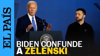 EE UU  Biden presenta a Zelenski como “presidente Putin”  EL PAÍS [upl. by Phia]