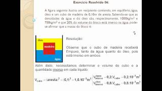 Mecânica  Hidrostática  Estática dos Fluidos  Exercício Resolvido 06 C21TEF06 [upl. by Anniahs]