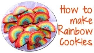 Rainbow Cookies Made With Refrigerator Cookie Dough [upl. by Schreib]