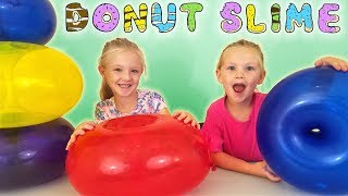 Find Your Slime Ingredients Challenge Crazy Giant Donut Balloons Scavenger Hunt [upl. by Sarina812]