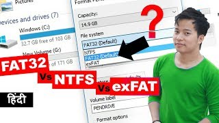 What is file system  Fat32 vs NTFS vs exFAT Big Difference  kya antar hai [upl. by Ardnasil]