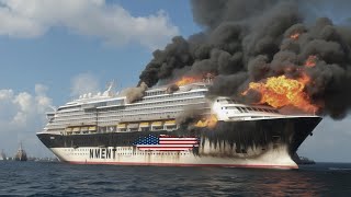 TODAY The largest US cruise ship carrying 6500 elite troops was destroyed by the Houthis [upl. by Stroud]