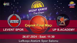 VEDAT KANER EASY LEAGUE U12 KIZLAR BASKETBOL LİGİ 26072024  LEVENT SK  UP B ACADEMY [upl. by Ylrebmik166]