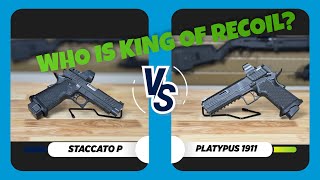 Staccato P vs Platypus 1911 Recoil Side by Side Comparison [upl. by Fidela]