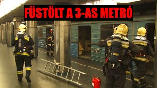 Füstölt az M3as metró a Deák Ferenc téri állomáson  TŰZOLTÓK BEVETÉSEN [upl. by Aniehs]